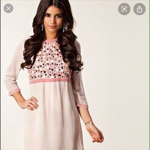 French Connection Pink Beaded Dress